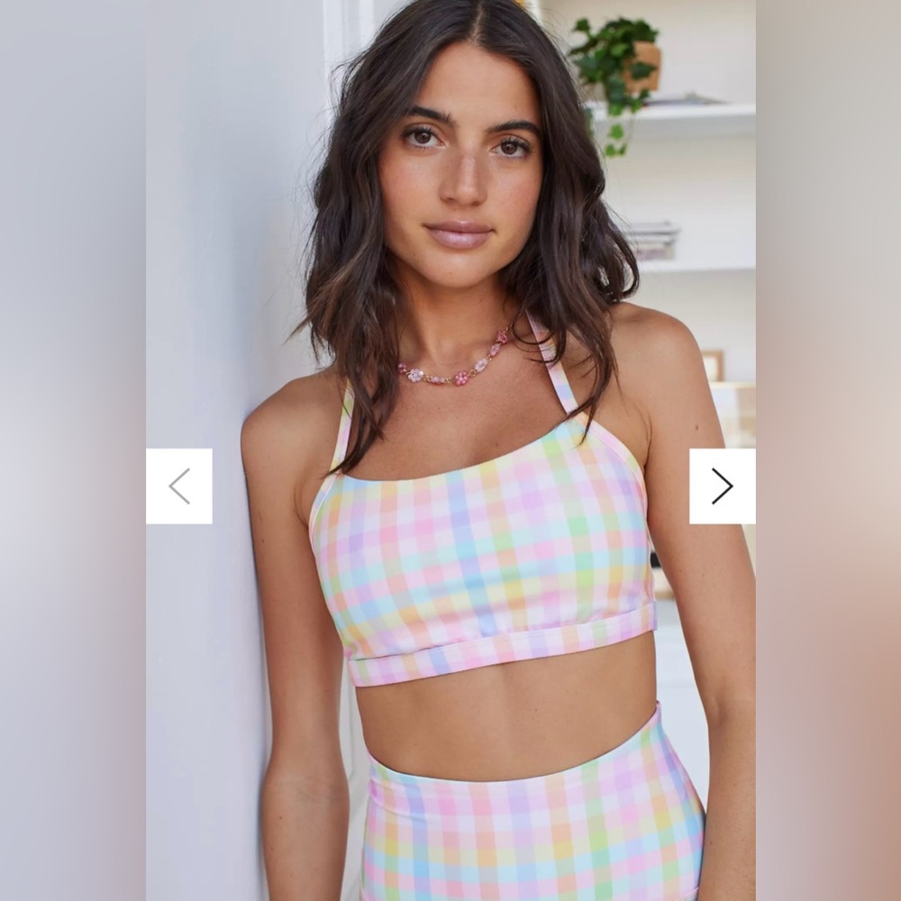Beyond Yoga Printed T-Back Luxe Sports Bra